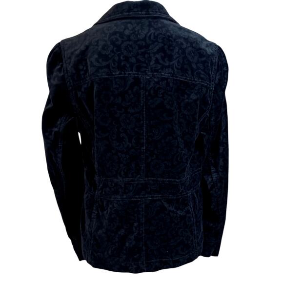 Y2K Velvet Gothic Punk Victorian Style Jacket L Dark Academia Gathers Art Peplum - Picture 3 of 12